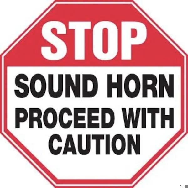 Accuform Safety Sign STOP SOUND HORN MVHR943XP MVHR943XP - main
